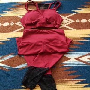 Adore Me Lace Sports Bra and Leggings Set